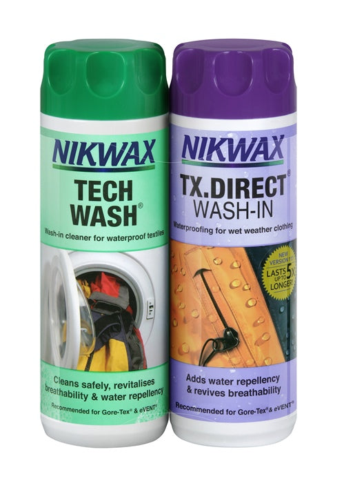 Nikwax Tech Wash/Tx Direct Wash-In Twin Pack 300ml