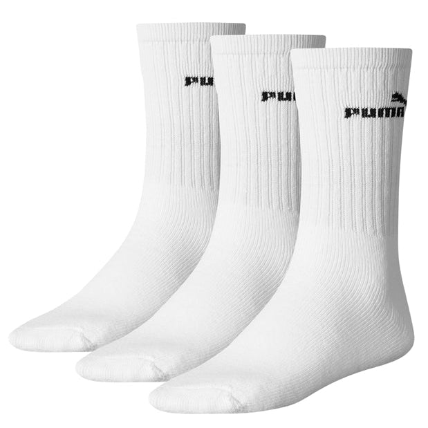 Puma Crew 3 Pr Pack Socks White - 43-46 (9-11)
