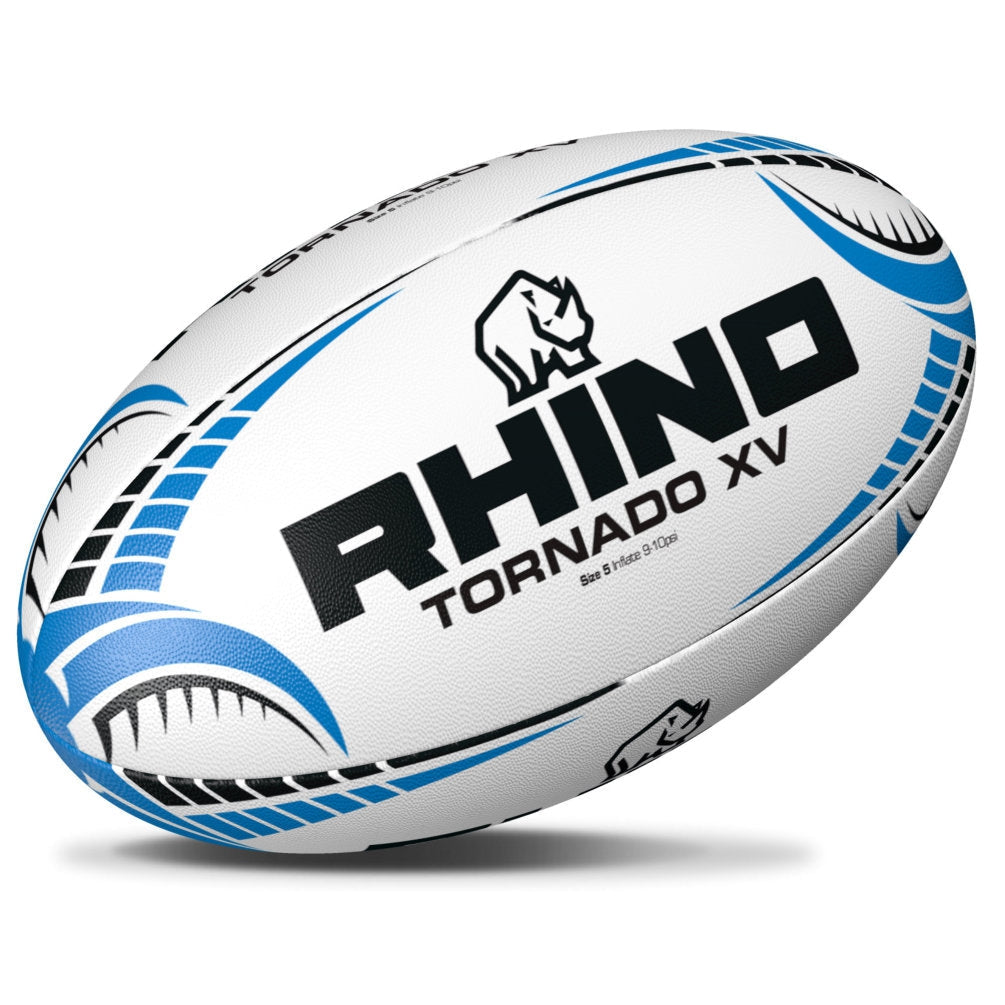 Rhino Rugby Ball Tornado White Xv - Size 4
