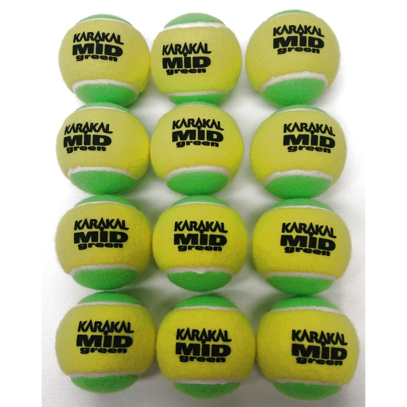 Karakal Low Comp Tennis Balls Mid Green